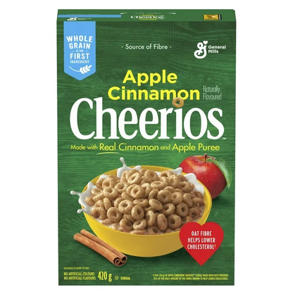 Cheerios Apple Cinnamon Cereal 420g/14.8oz (Shipped from Canada)