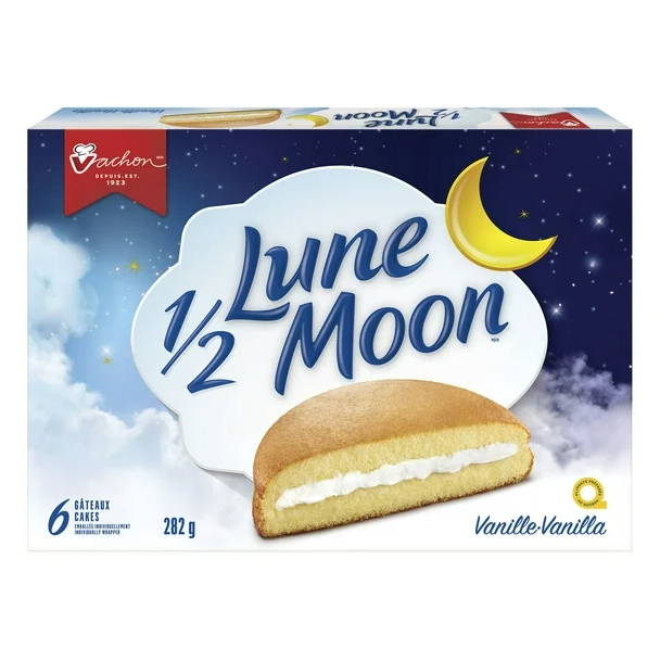 Vachon Vanilla 1/2 Lune Moon Snack Cakes, 282g/8.88oz (Shipped from Canada)