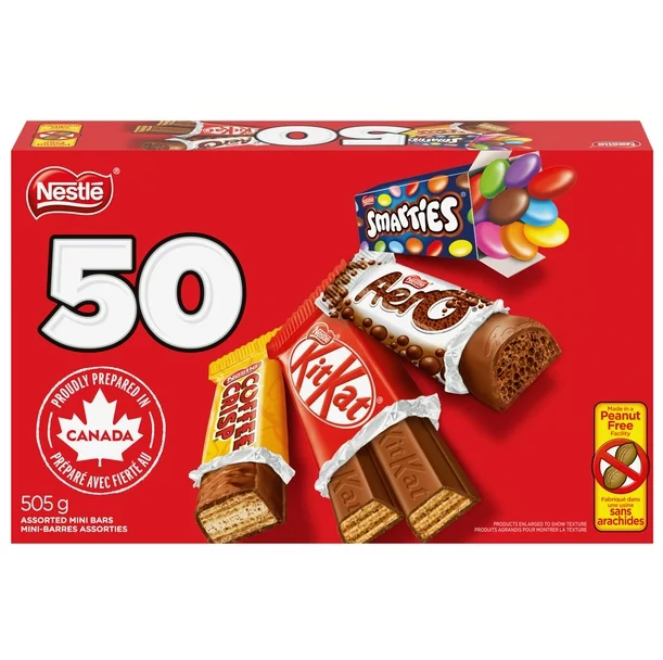 Nestle Favourites Snack Size Kit Kat, Aero, Coffee Crisp, Smarties 505g/17.81oz (Shipped from Canada)