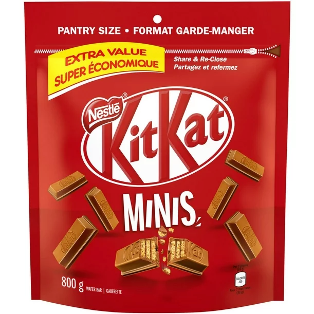 Kit Kat Minis Chocolate Wafer Bar PANTRY SIZE, 800g/28oz (Shipped from Canada)