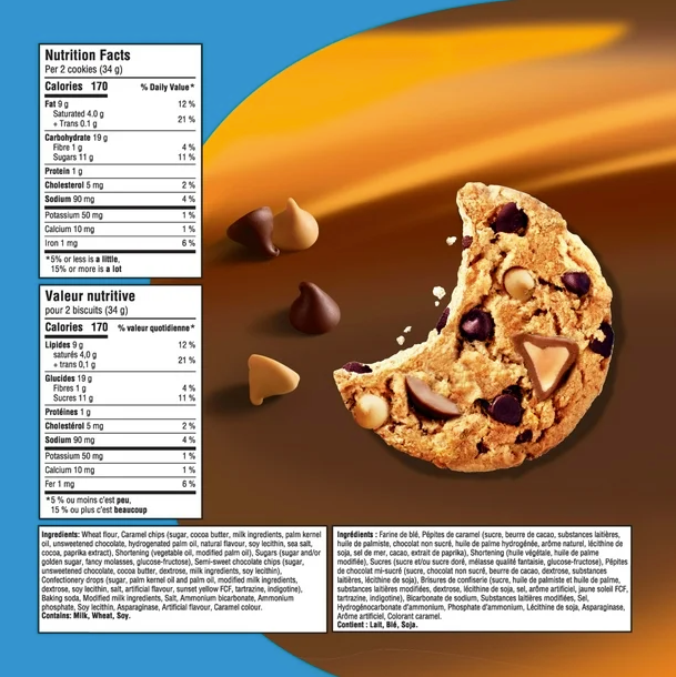 Chips Ahoy! Original Caramilk Cookies 253g/8.9 oz (Shipped from Canada)