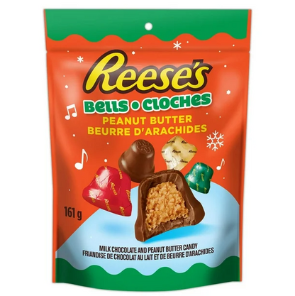 Reese Christmas Peanut Butter Candy Bells Bag, 161g (Shipped from Canada)