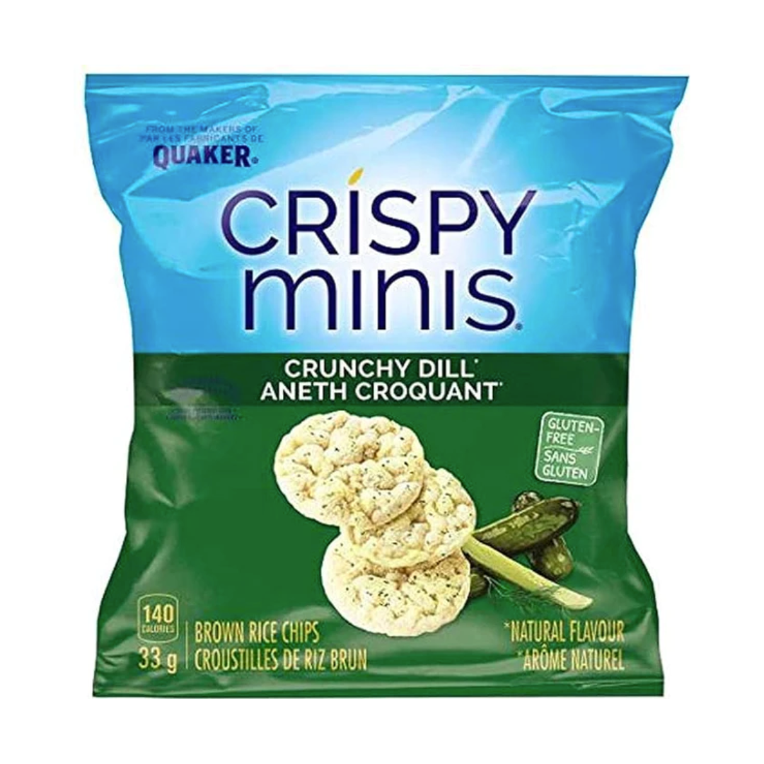 Quaker Crispy Minis Crunchy Dill Brown Rice Chips, 33g/1.2oz (Shipped from Canada)