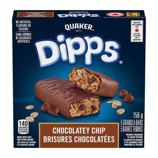 Quaker Dipps Chocolate Chip Granola Bars 