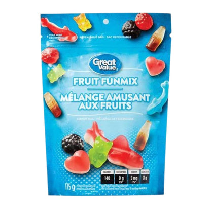 Great Value Fruit Funmix Candy Mix 175g/6.2oz (Shipped from Canada)