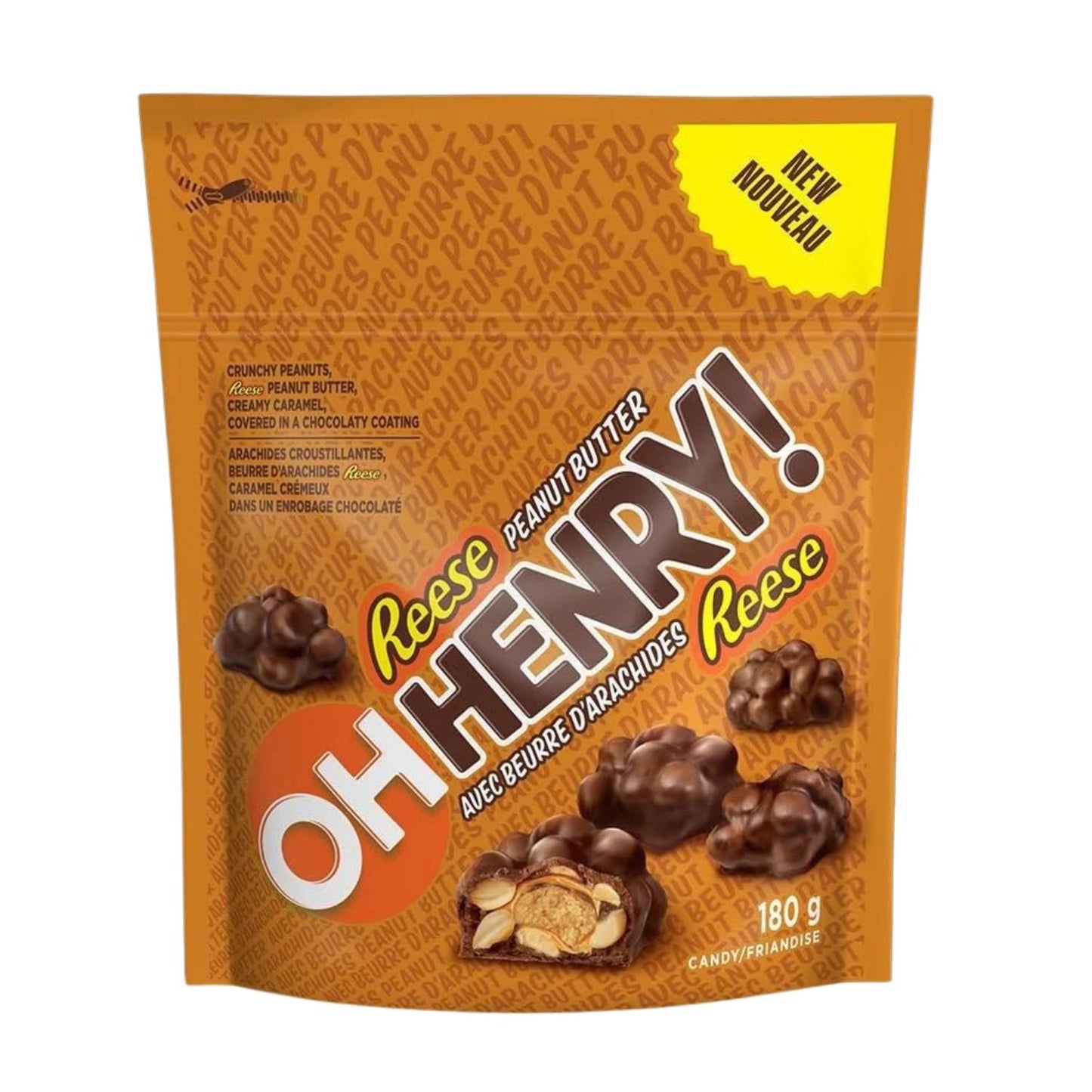 OH HENRY! Bite Sized Pieces with Reese Peanut Butter 180g/6.3oz (Shipped from Canada)