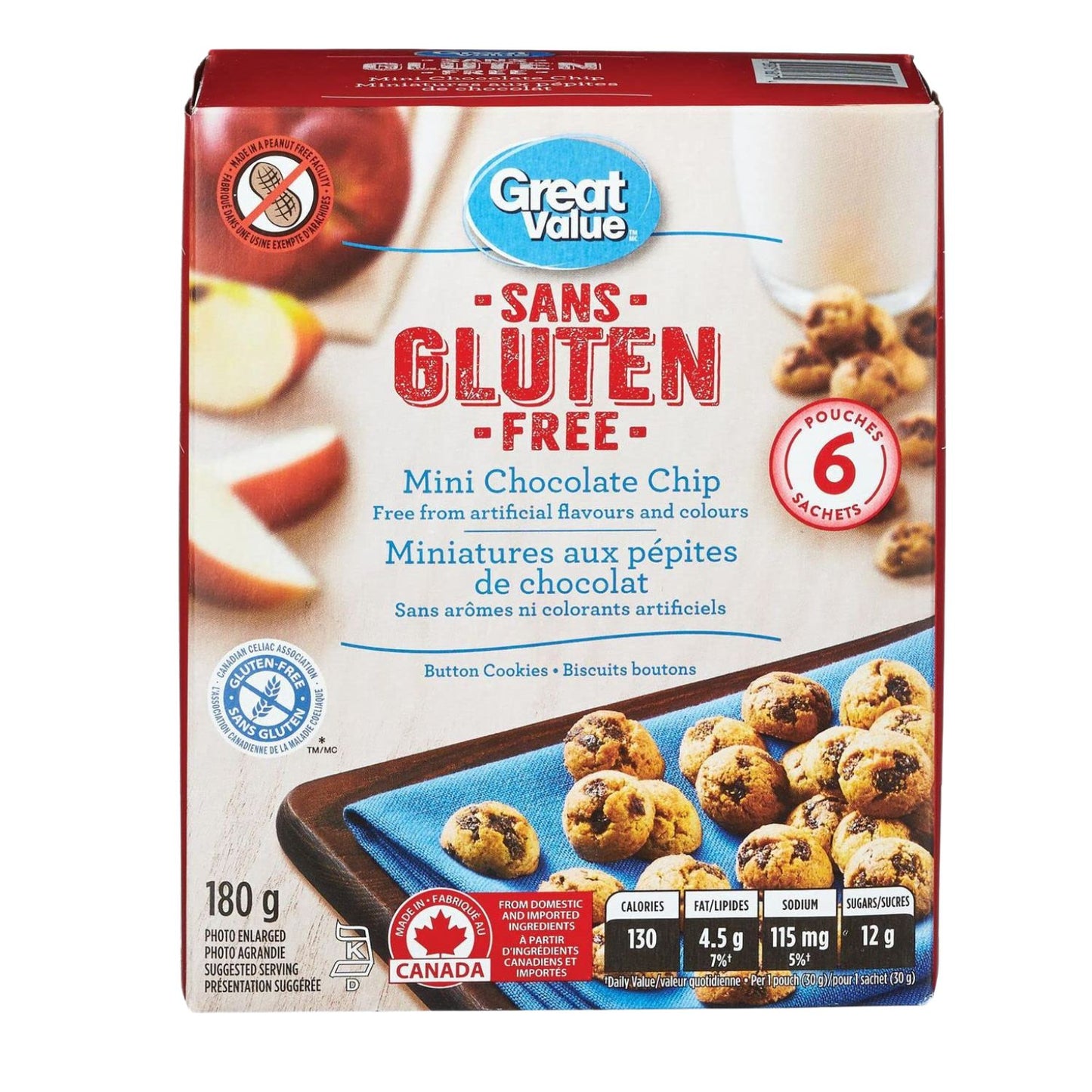 Great Value Gluten Free Mini Chocolate Chip Cookies