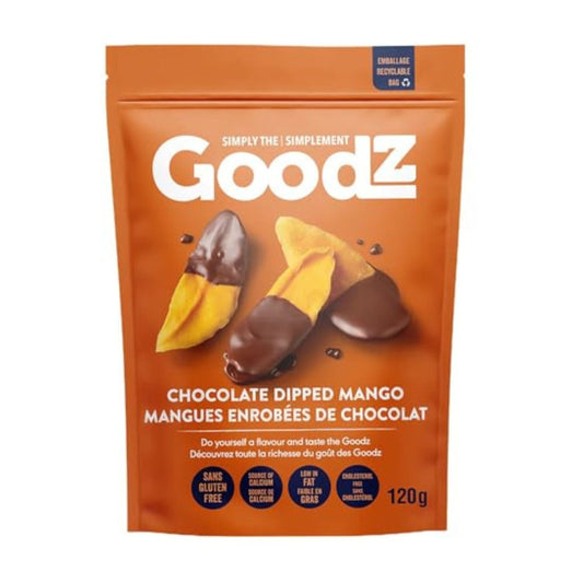 Goodz Dark Chocolate Dipped Mango, 120g/4.2 oz (Shipped from Canada)