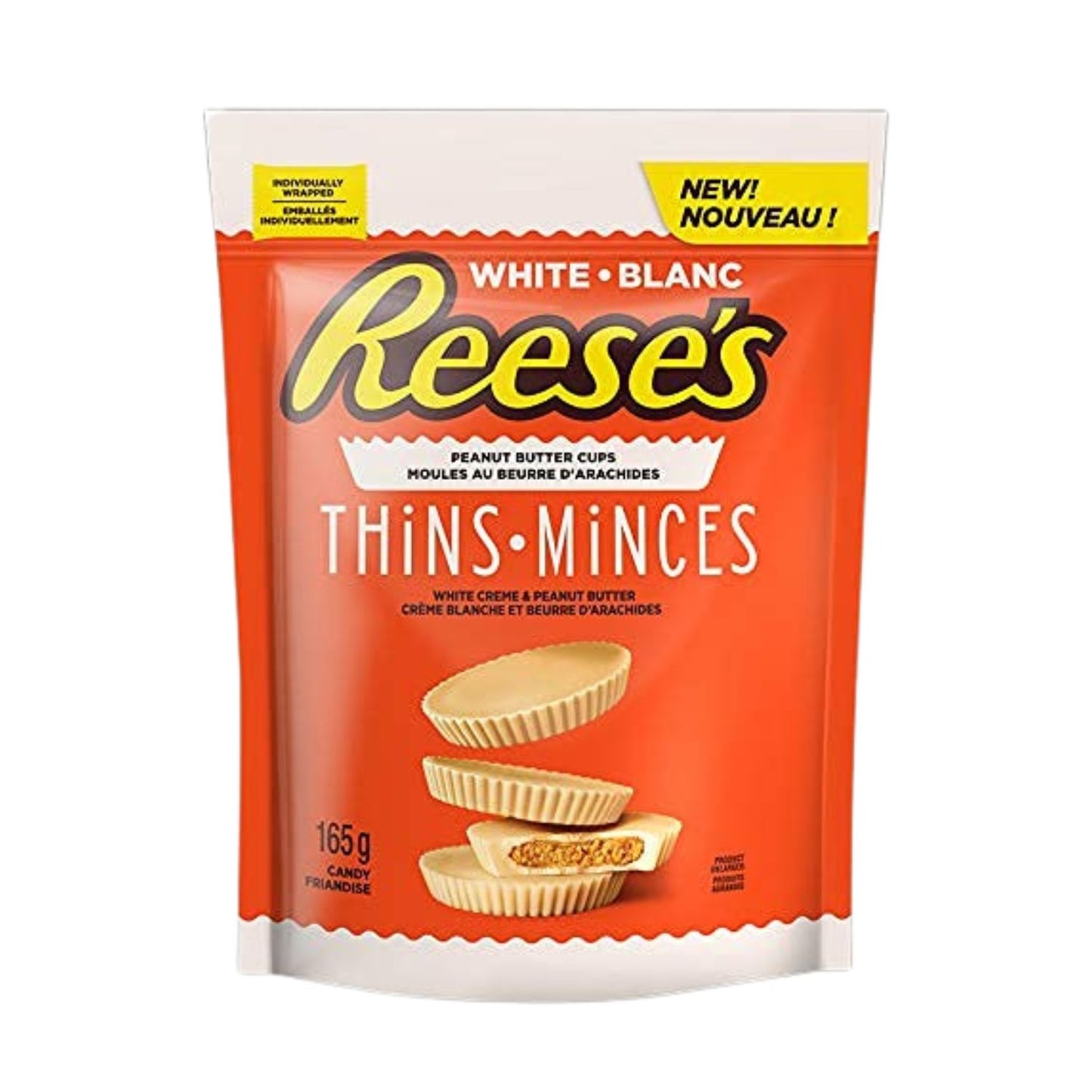 Reese's Thins Peanut Butter Cups White Crème 165g/5.8oz (Shipped from Canada)