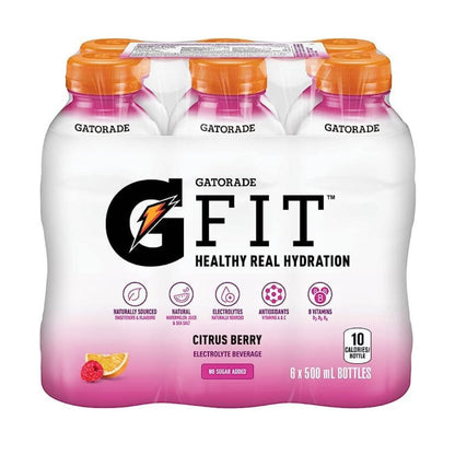 Gatorade G Fit Electrolyte Beverage Healthy Real Hydration  Citrus Berry 500ml/16.9 fl. oz. (Shipped from Canada)