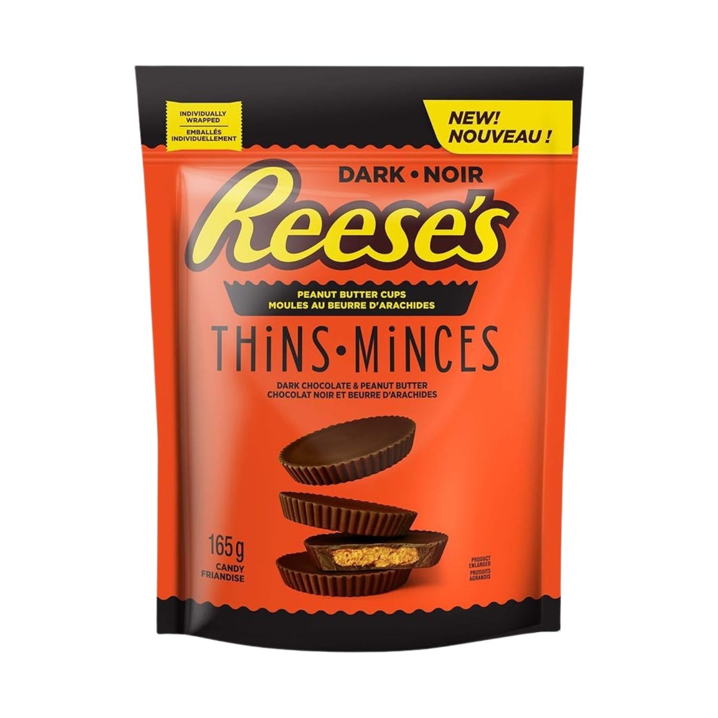 Reese's Thins Peanut Butter Cups Dark Chocolate 165g/5.8oz (Shipped from Canada)