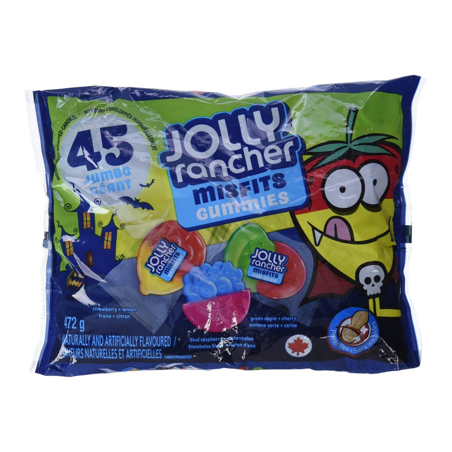 JOLLY RANCHER Misfit Jumbo Gummies Halloween Candy for Trick or Treat, Good for Kids Candy 472g/16.64oz (Shipped from Canada)