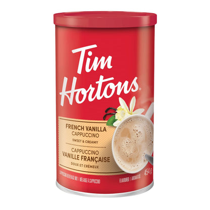 Tim Hortons French Vanilla Cappuccino Beverage Mix 454g/16oz (Shipped from Canada)