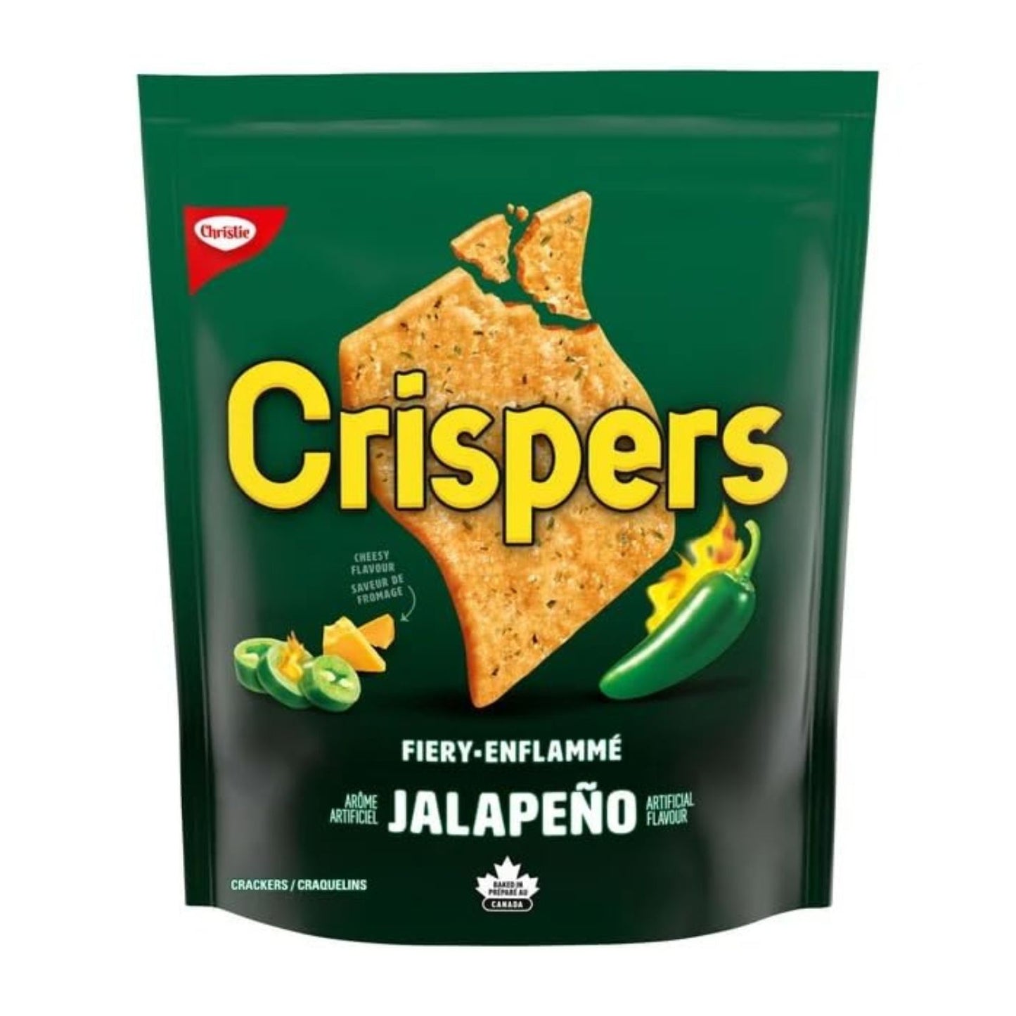 Christie Crispers Fiery Jalapeño Crackers, 145g/5.1 oz (Shipped from Canada)