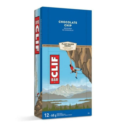 Clif bar Chocolate Chip Energy Bars, Plant Based Food, Non-GMO, 12 x 68g/2.4 oz (Shipped from Canada)