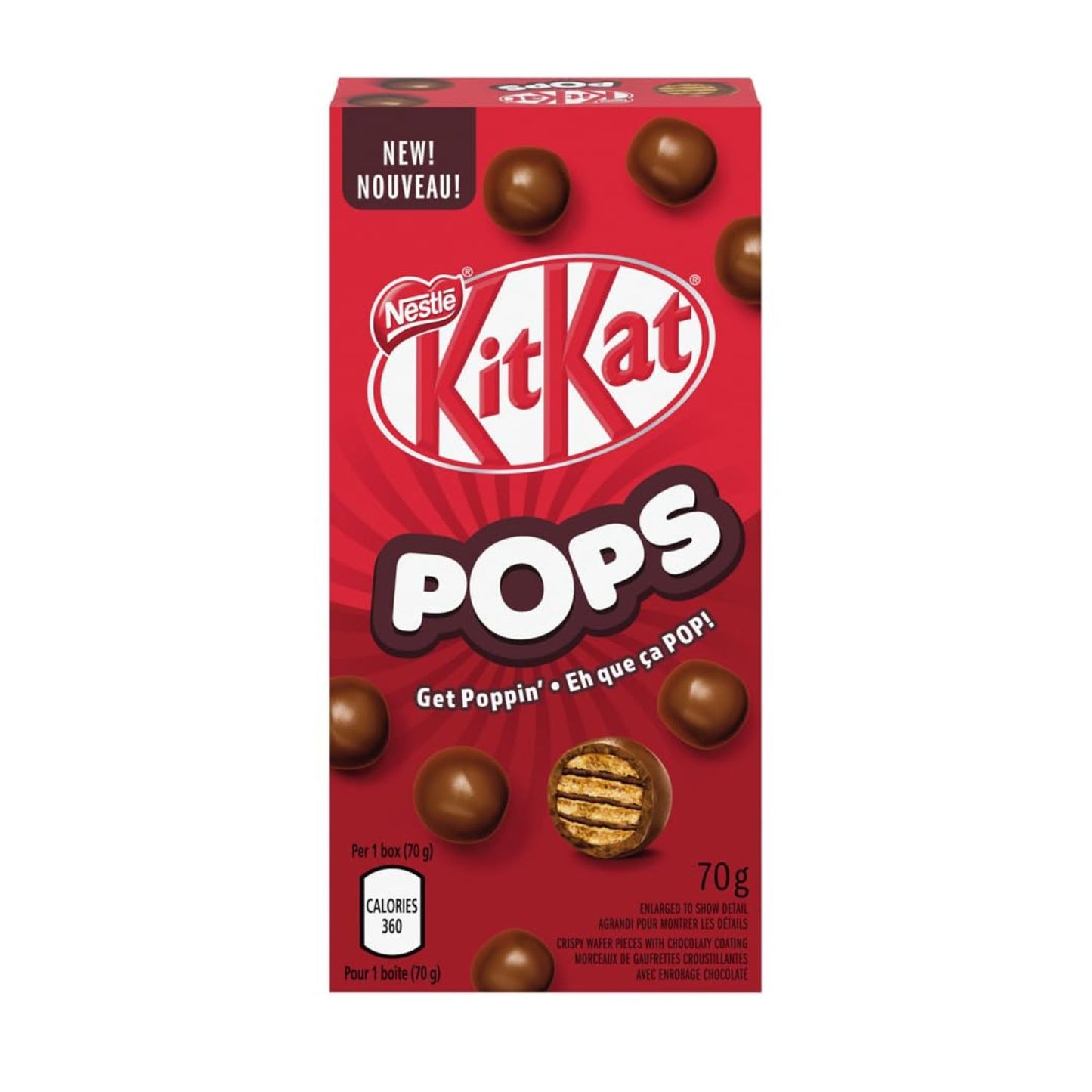 Kit Kat Pops Milk Chocolaty Snacks Carton, 70g/2.47oz (Shipped from Canada)