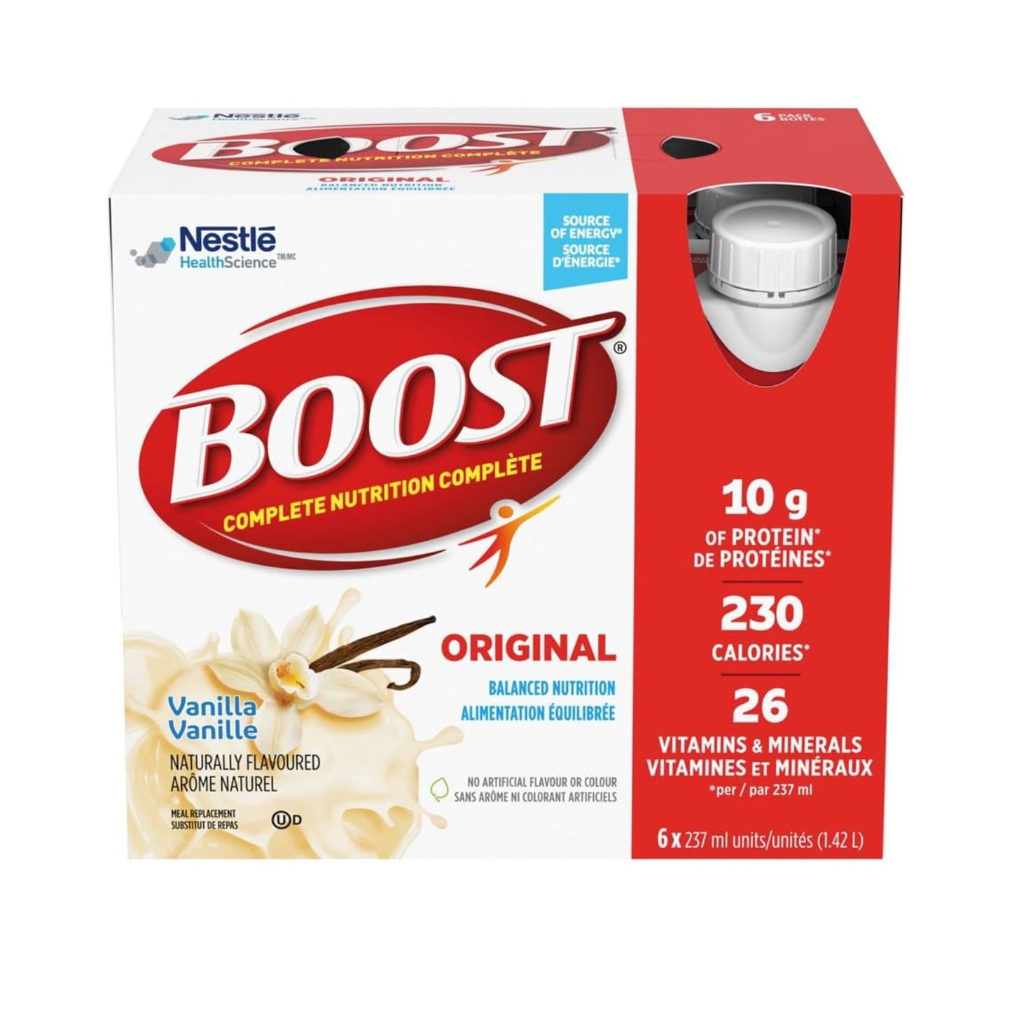 Boost Original Vanilla Meal Replacement Drink, 6 x 237ml/8 fl. oz. (Shipped from Canada)