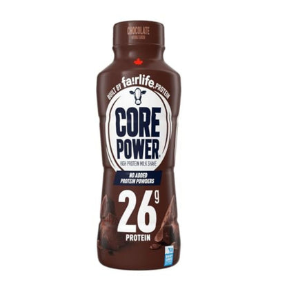 Fairlife Core Power 26g Protein Milk Shakes, Chocolate Made with Canadian Milk, 414mL/14 fl. oz. (Shipped from Canada)