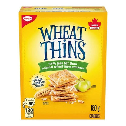 Christie Wheat Thins 37% Less Fat Crackers 180g/6.3 oz (Shipped from Canada)