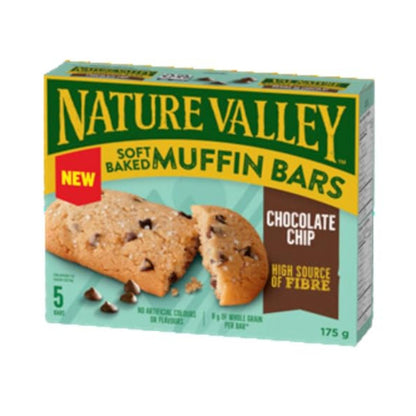 Nature Valley Soft-Baked Muffin Bars, Chocolate Chip, Snack Bars, 10 Bars, 175g/6.2 oz (Shipped from Canada)