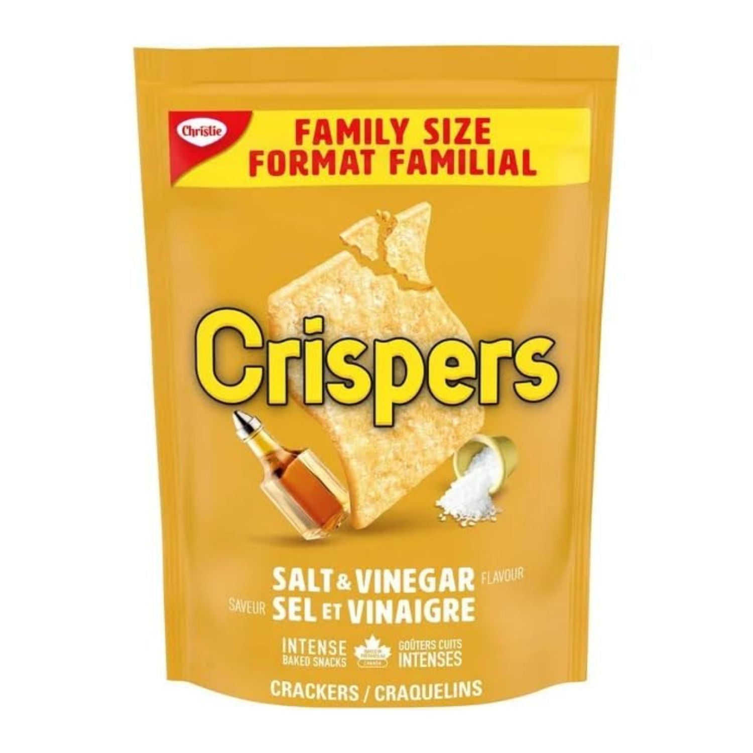 Christie Crispers Salt & Vinegar Flavour Family Size Salty Snacks, 240 ...