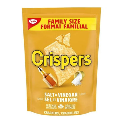 Christie Crispers Salt & Vinegar Flavour Family Size Salty Snacks, 240g/8.5oz (Shipped from Canada)