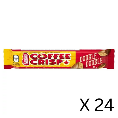 Coffee Crisp Double Double Chocolate Bars Case 24 X 50g/1.8oz (Shipped from Canada)