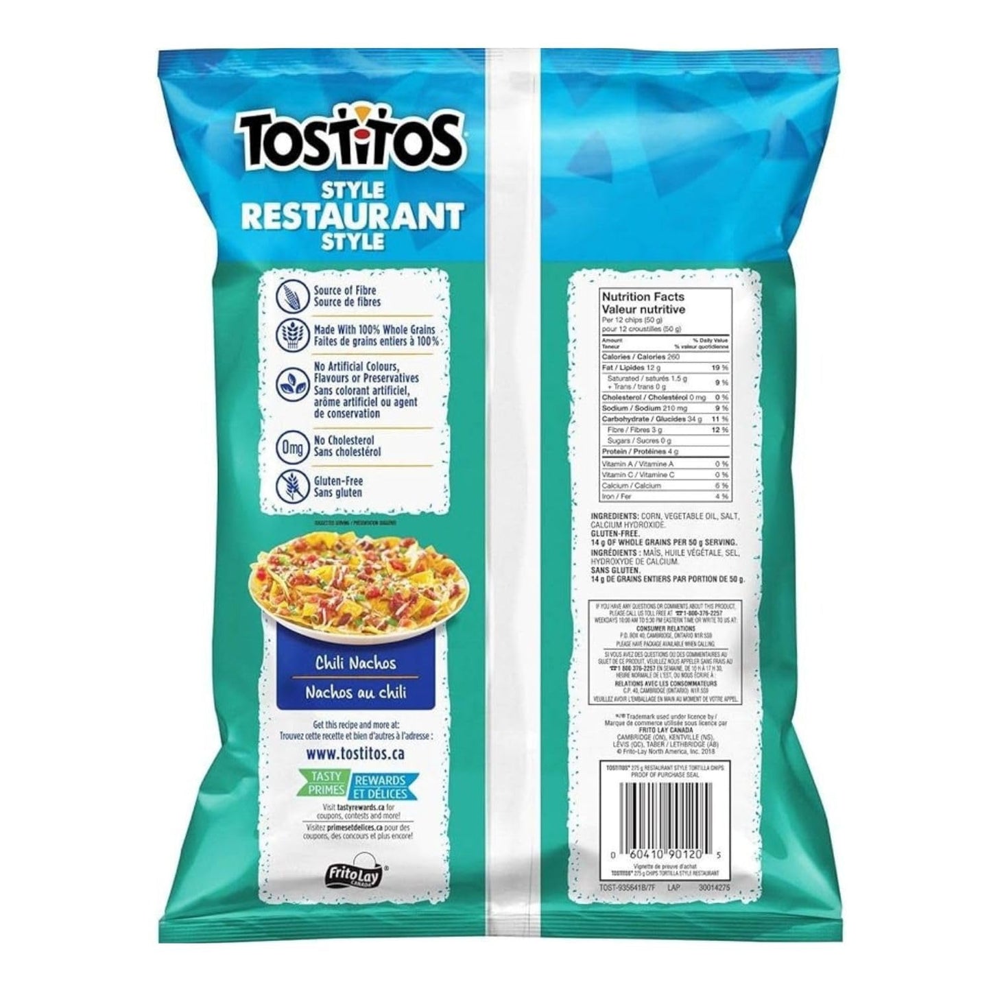 Tostitos Restaurant Style Tortilla Chips, 275g/9.7 oz (Shipped from Canada)