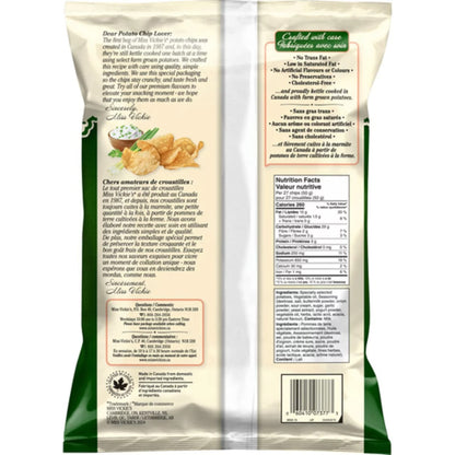 Miss Vickies Sour Cream Herb and Onion Flavour Kettle Cooked Potato Chips, 200g/7 oz (Shipped from Canada)