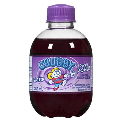 Chubby Purple Power Soda, Fruity Flavor, 250ml/8.5 fl. oz (Shipped from Canada) by Trendnsave