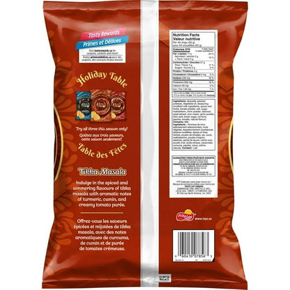 Lay's Tikka Masala Holiday Table Flavoured Potato Chips, 220 g/7.8 oz (Shipped from Canada)