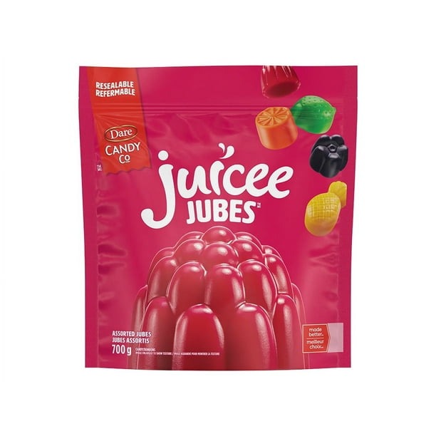 Dare Juicee Jubes, Candy Jujubes, 700g/24.7 oz (Shipped from Canada)