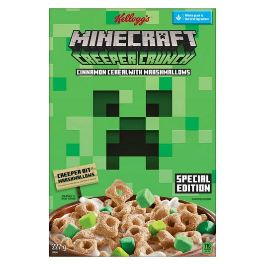 Kelloggs Minecraft Creeper Crunch, 227g/8 oz (Shipped from Canada)