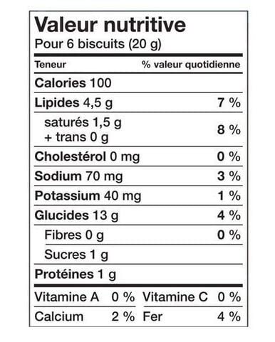 Ritz Low Sodium Crackers Nutrition Facts French