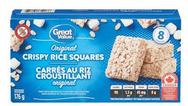 Great Value Crispy Rice Marshmallow Original Squares 3