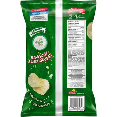 Lays Sour Cream & Onion Potato Chips Family Bag 235g/8.2oz (Shipped from Canada)