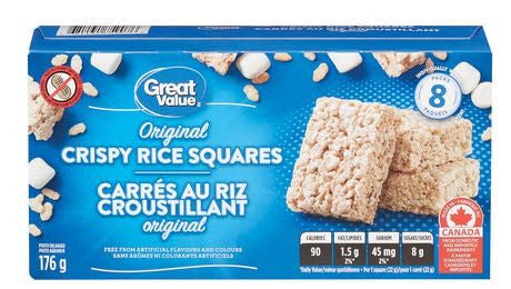 Great Value Crispy Rice Marshmallow Original Squares 2