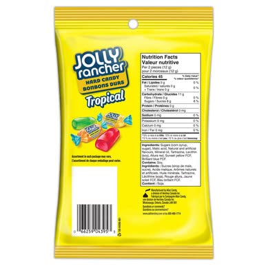 JOLLY RANCHER Tropical Hard Candy, 198g/7oz (Shipped from Canada)