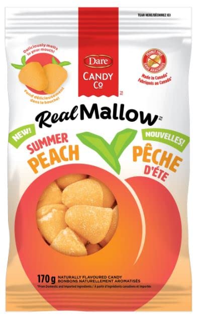 Dare Realmallow Marshmallow Peach, 170g/6oz (Shipped from Canada)