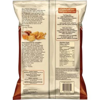 Miss Vickies Honey Dijon Potato Chips back cover