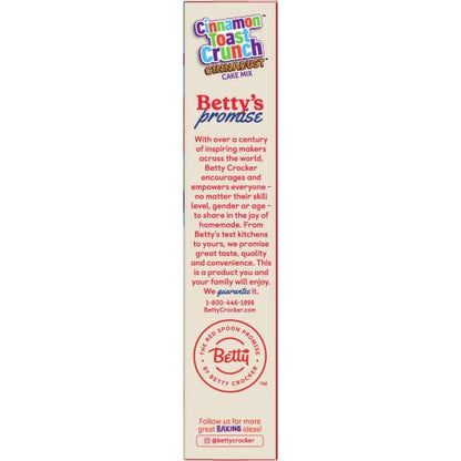 Betty Crocker Cinnamon Toast Crunch Cake Mix Bettys promise