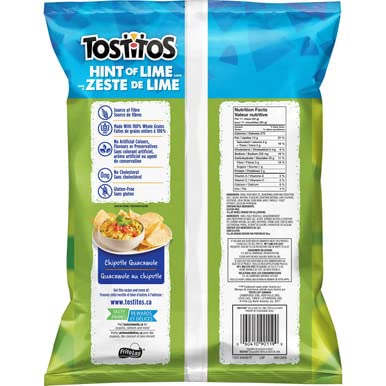 Tostitos Hint of Lime Tortilla Chips back cover