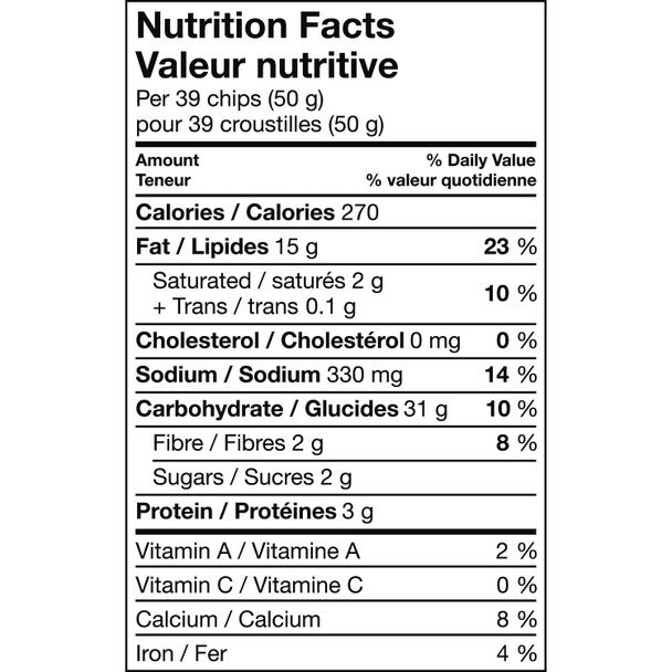 Frito Hoops Bar-B-Q Corn Chips nutrition facts