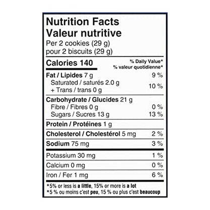 Oreo Mint Creme Chocolate Sandwich nutrition facts