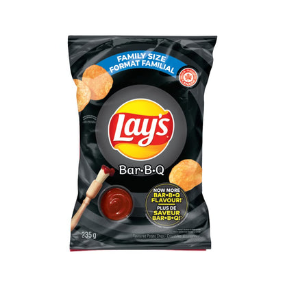 Lays Barbecue Potato Chips Family Bag front cover