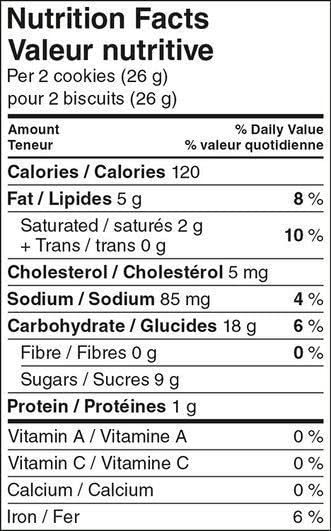 Great Value Gluten Free Double Chocolate Cookies Nutrition Facts