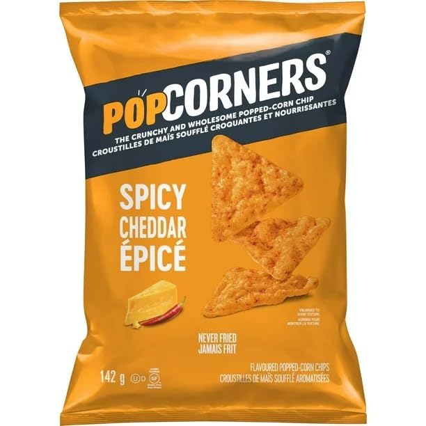 PopCorners Spicy Cheddar Popped-Corn Snack spicy cheddar