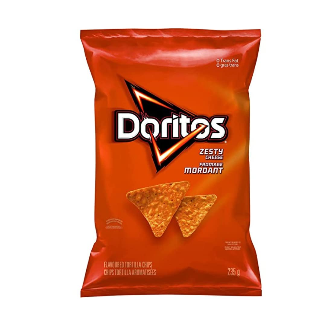 Doritos Zesty Cheese Tortilla Chips 235g/8.2oz (Shipped from Canada)