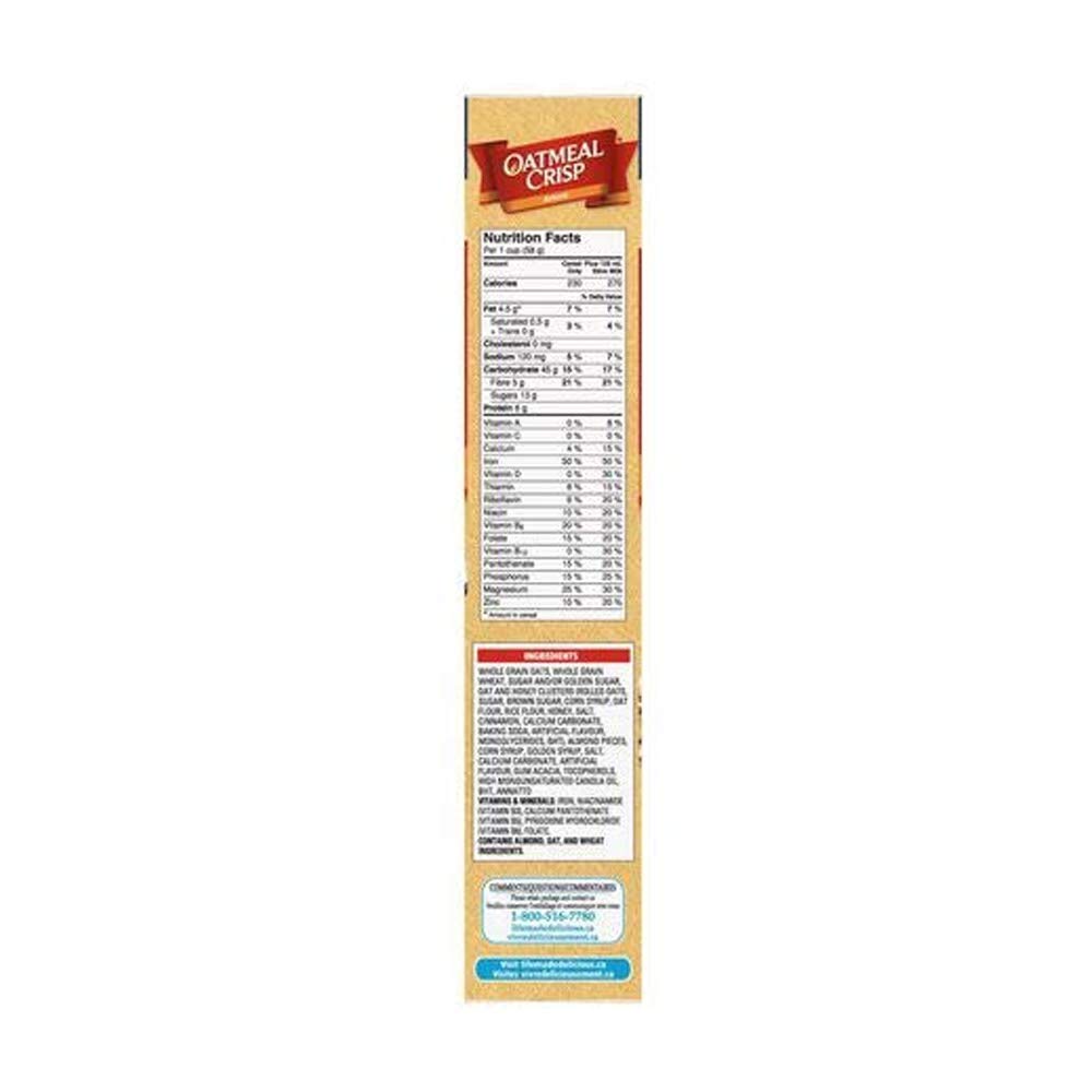 Oatmeal Crisp Almond Cereal Nutrition Facts