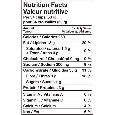 Tostitos Multigrain Rounds Tortilla Chip Party Size nutrition facts